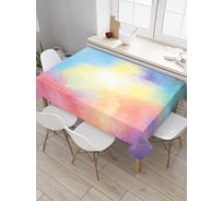 Прямоугольная скатерть JoyArty Разноцветная туманность из сатена tc_29723_120x145