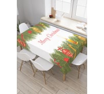Прямоугольная скатерть JoyArty Рождественская открытка из сатена tc_37045_120x145