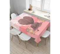 Прямоугольная скатерть JoyArty Доисторическая любовь из сатена tc_4604_120x145