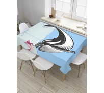 Прямоугольная скатерть JoyArty Птица и кит из сатена tc_8555_120x145