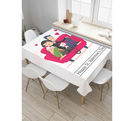 Прямоугольная скатерть JoyArty Семья из сатена tc_91990_120x145 1