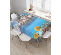 Прямоугольная скатерть JoyArty Скалистый остров из сатена tc_2610_120x145