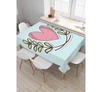 Прямоугольная скатерть JoyArty Сердце с веточками из сатена tc_72374_120x145