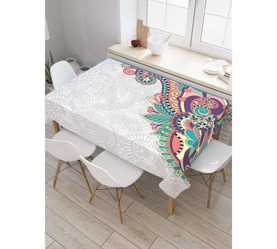 Прямоугольная скатерть JoyArty Восточные узоры из сатена tc_29492_120x145 1
