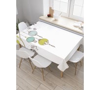 Прямоугольная скатерть JoyArty Зарисовки фонарей из сатена tc_38806_120x145