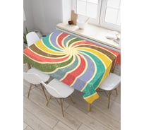 Прямоугольная скатерть JoyArty Радужная спираль из сатена tc_14921_120x145