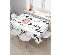 Прямоугольная скатерть JoyArty Модельные позы из сатена tc_19066_120x145