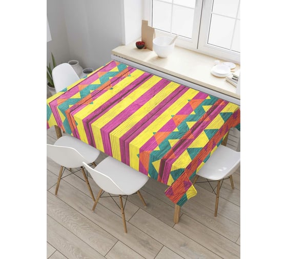 Прямоугольная скатерть JoyArty Дикие зигзаги из сатена tc_4332_120x145 1