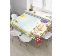 Прямоугольная скатерть JoyArty Мультяшные букашки из сатена tc_31540_120x145
