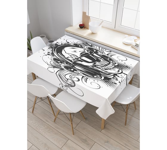 Прямоугольная скатерть JoyArty Смертельный ритм из сатена tc_22165_120x145 1