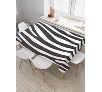 Прямоугольная скатерть JoyArty Расцветка зебры из сатена tc_378797_120x145
