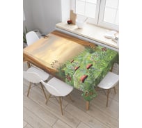 Прямоугольная скатерть JoyArty Сказочные деревья из сатена tc_29836_120x145