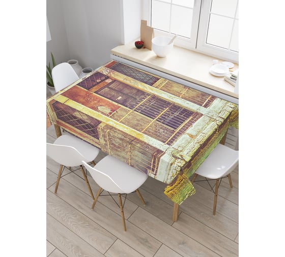 Прямоугольная скатерть JoyArty Жилые дома Венеции из сатена tc_37891_120x145