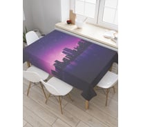 Прямоугольная скатерть JoyArty Зарево над городом из сатена tc_38816_120x145