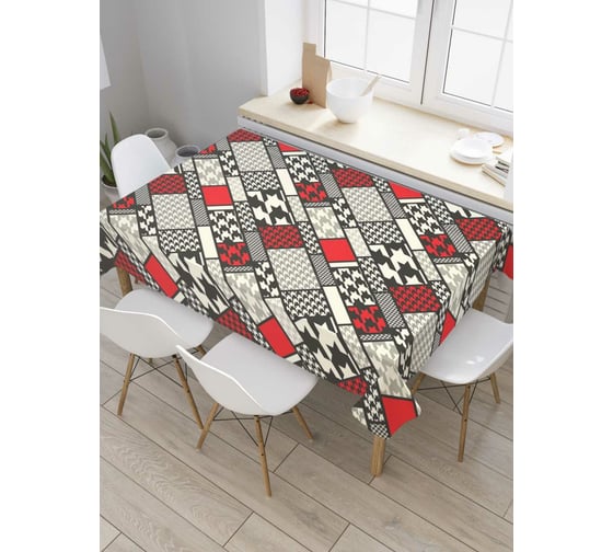 Прямоугольная скатерть JoyArty Диагональные квадраты из сатена tc_37398_120x145 1