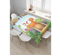 Прямоугольная скатерть JoyArty Динопарк из сатена tc_378458_120x145
