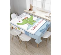 Прямоугольная скатерть JoyArty Влюбленные крокодилы из сатена tc_9738_120x145