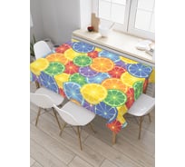Прямоугольная скатерть JoyArty Радужные апельсины из сатена tc_16353_120x145