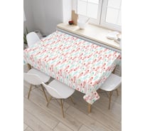 Прямоугольная скатерть JoyArty Рыбки с узорами из сатена tc_49104_120x145