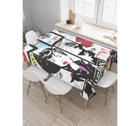 Прямоугольная скатерть JoyArty Модная жизнь из сатена tc_17550_120x145