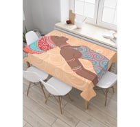 Прямоугольная скатерть JoyArty Мода африканок из сатена tc_23268_120x145