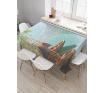 Прямоугольная скатерть JoyArty Городская переправа из сатена tc_20628_120x145