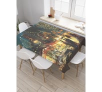 Прямоугольная скатерть JoyArty Жизнь ночного города из сатена tc_38834_120x145