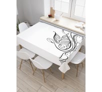 Прямоугольная скатерть JoyArty Нарисованный лебедь из сатена tc_19054_120x145