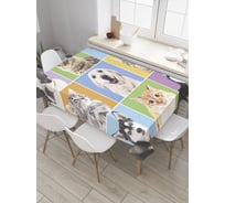 Прямоугольная скатерть JoyArty Домашние любимцы из сатена tc_32094_120x145