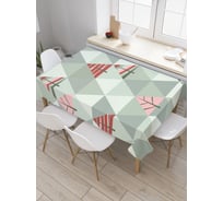 Прямоугольная скатерть JoyArty Деревья в треугольниках из сатена tc_29468_120x145