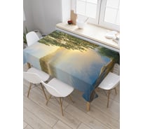 Прямоугольная скатерть JoyArty Восход над рекой из сатена tc_32496_120x145