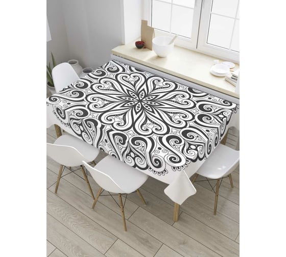 Прямоугольная скатерть JoyArty Деко Мандала из сатена tc_32929_120x145 1