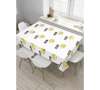 Прямоугольная скатерть JoyArty Разные смайлики из сатена tc_8316_120x145
