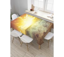 Прямоугольная скатерть JoyArty Волнистый закат из сатена tc_6989_120x145