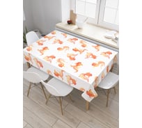Прямоугольная скатерть JoyArty Желанная рыбка из сатена tc_20594_120x145