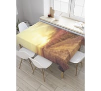 Прямоугольная скатерть JoyArty Дорога среди полей из сатена tc_27969_120x145