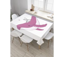 Прямоугольная скатерть JoyArty Дружба подводных животных из сатена tc_33550_120x145