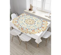 Прямоугольная скатерть JoyArty Индийский традиционный узор из сатена tc_32783_120x145
