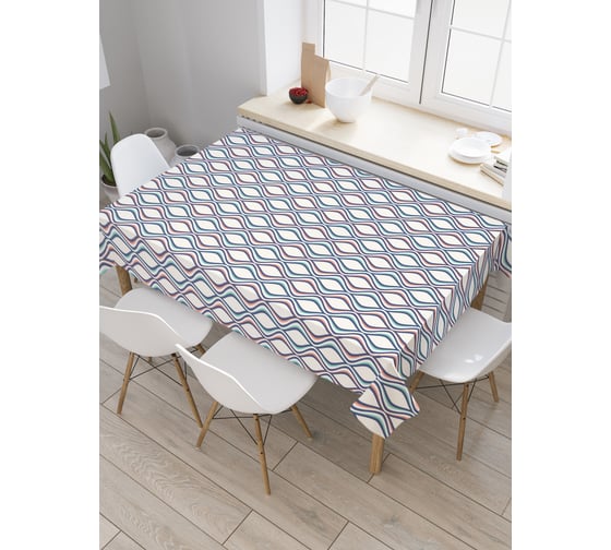 Прямоугольная скатерть JoyArty Волновые движения из сатена tc_31695_120x145 1