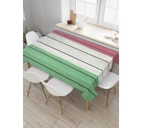 Прямоугольная скатерть JoyArty Деревянные доски цвета Итальянского флага tc_378812_120x145