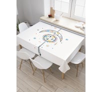Прямоугольная скатерть JoyArty Солнце и луна на стреле из сатена tc_19653_120x145