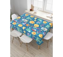 Прямоугольная скатерть JoyArty Галактический парад из сатена tc_9876_120x145