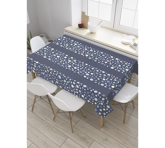 Прямоугольная скатерть JoyArty Столбы в горошек из сатена tc_28476_120x145 1