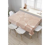 Прямоугольная скатерть JoyArty Ракушки мечты из сатена tc_5226_120x145