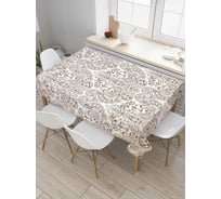 Прямоугольная скатерть JoyArty Серый узор из сатена tc_4893_120x145