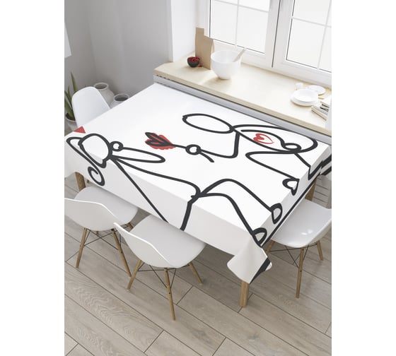 Прямоугольная скатерть JoyArty Сердце для любимой из сатена tc_34545_120x145