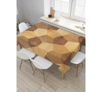 Прямоугольная скатерть JoyArty Деревянная призма из сатена tc_37395_120x145