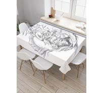 Прямоугольная скатерть JoyArty Спрятанное лицо из сатена tc_22158_120x145