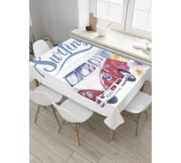 Прямоугольная скатерть JoyArty Сезон серфинга из сатена tc_9683_120x145