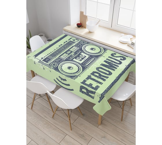 Прямоугольная скатерть JoyArty Ретро музыка из сатена tc_9777_120x145 1